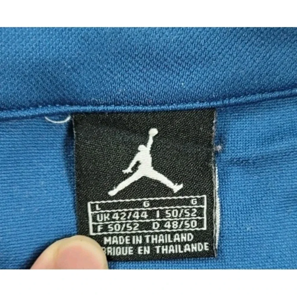 Jordan LOGO FullZip Jacket Adult Mens Size Large Gray Blue Track Warm Up Pockets